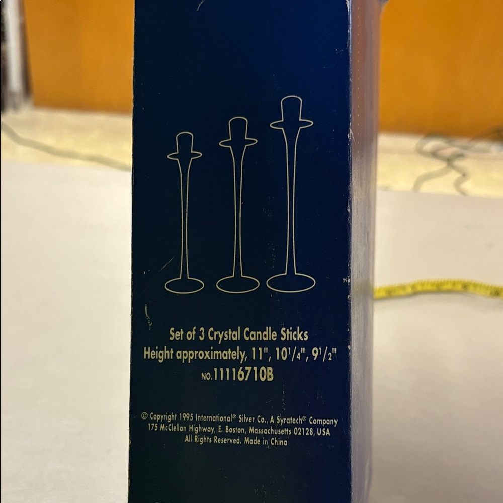 Set of 3 Crystal Candle Sticks